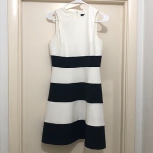 black and white dress from Ann Taylor